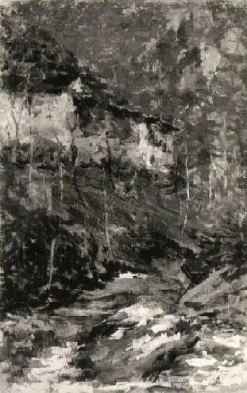  82-Francesco Filippini-Paesaggio con case di montagna e ruscello-Musei Civici Santa Giulia-Brescia 
